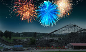 Fireworks over Kentucky Rumbler | Beech Bend Amusement Park - Bowling Green, KY
